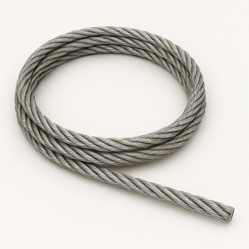 Трос нержавеющий авиационный 4,9 мм ЛК-О 6х19(1+6+12)+1х19(1+6+12) ГОСТ 2172-80 в наличии в Новгороде