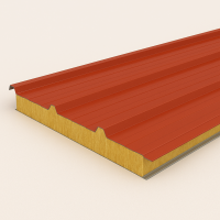 Кровельная сэндвич-панель МВ 100 мм RAL 5005
