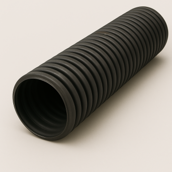 Труба дренажная гофрированная двустенная жесткая с раструбом 400х6000 мм в наличии в Новгороде