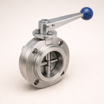 Клапан Бабочка S-S AISI 316 DN 25 (28х1,5) в наличии в Новгороде